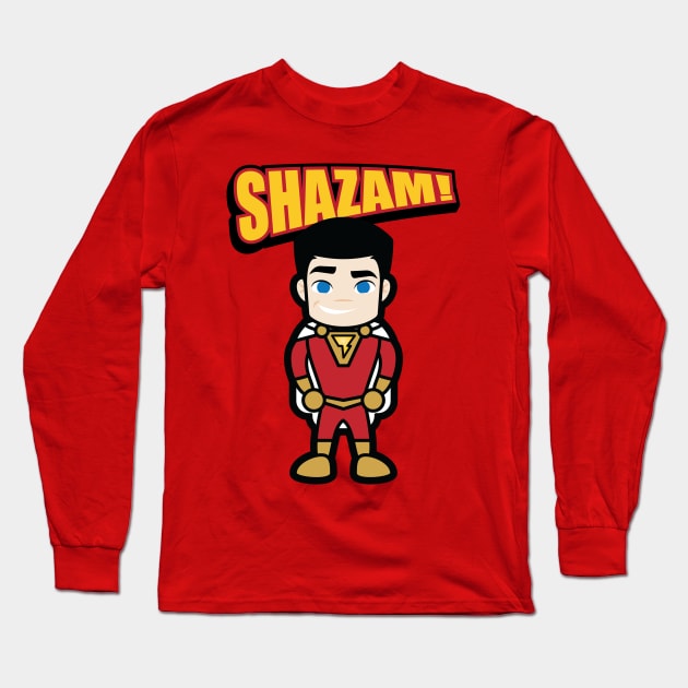 Tooniefied Shazam! Long Sleeve T-Shirt by Tooniefied